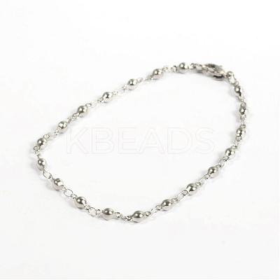 Tarnish Resistant 304 Stainless Steel Bracelets BJEW-D418-06-1