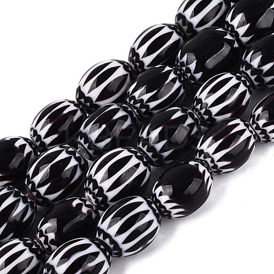 Handmade Millefiori Glass Barrel Beads LS-LA-N002-06A-1