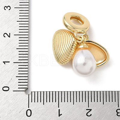 Brass European Dangle Charms KK-D502-07G-1