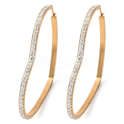 304 Stainless Steel Heart Hoop Earrings EJEW-S242-01G-J-1