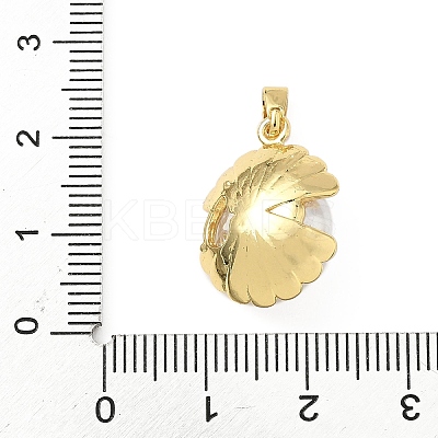 Brass Pave Cubic Zirconia Pendants KK-H076-02G-1