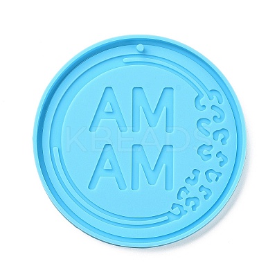 DIY Mother's Day Theme Flat Round Pendant Silicone Molds SIMO-H010-02A-1