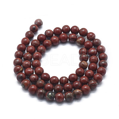 Natural Red Rainbow Jasper Beads Strands G-F678-42-1