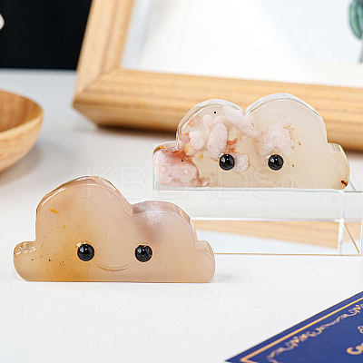 Natural Cherry Blossom Agate Display Decorations G-PW0004-02B-1