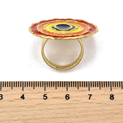 304 Stainless Steel Enamel Finger Rings for Women RJEW-Z096-01G-02-1