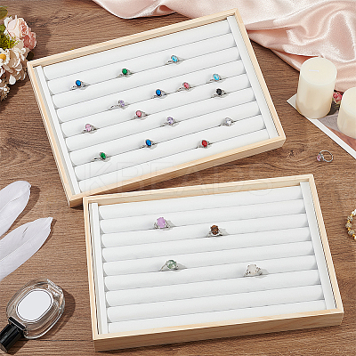 Wooden Finger Ring Display Tray RDIS-WH0009-026A-1