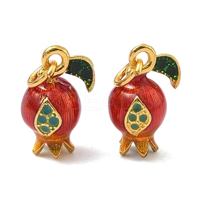 Alloy Enamel Fruit Pendants ENAM-B037-11G-01-1