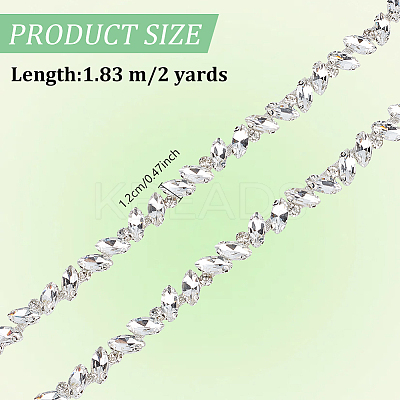 Alloy Rhinestone Cup Chain LCHA-WH0001-03P-1