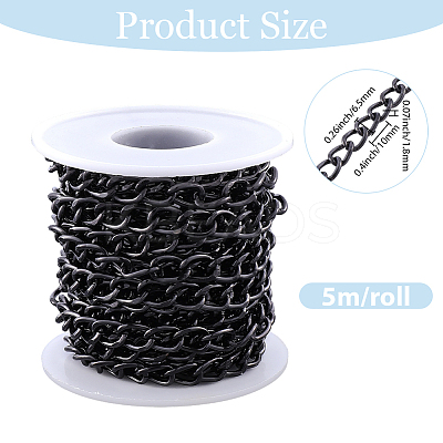 5M Aluminium Twisted Curb Chains CHA-BM0001-01B-1