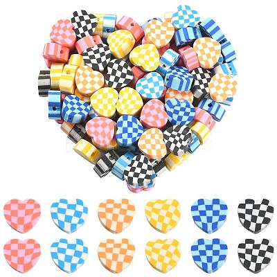 180Pcs 6 Colors Handmade Polymer Clay Beads CLAY-CJ0001-60-1