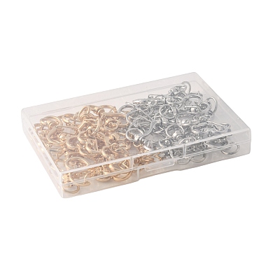 40Pcs 2 Colors Alloy Swivel Snap Hook Clasps FIND-FS0004-73B-1