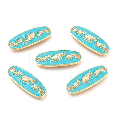 Brass Micro Pave Clear Cubic Zirconia Links Connectors ZIRC-B0004-18G-1