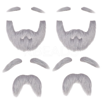 4 Bags 2 Styles Polyester Christmas Santa Claus Beard AJEW-CA0004-95-1