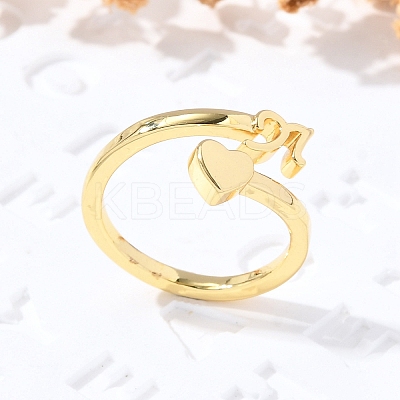 Brass Cuff Rings for Women RJEW-U044-N-1