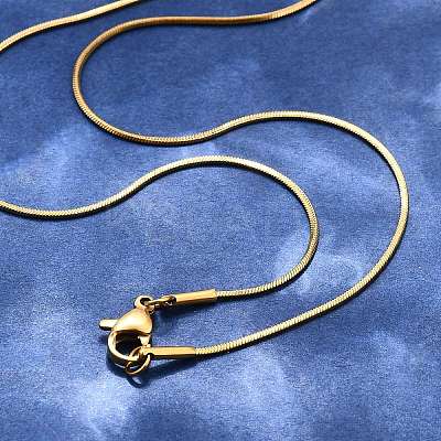 304 Stainless Steel Snake Chain Necklaces X-NJEW-F112-31-1