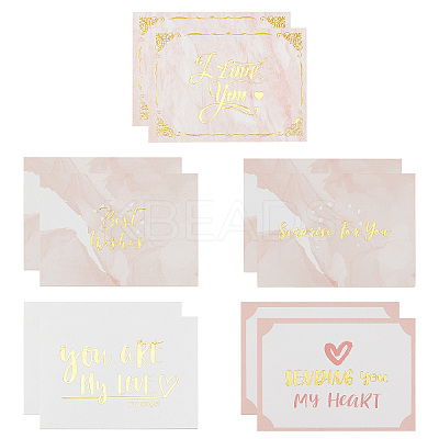 10 Sheets 5 Style Paper Greeting Card AJEW-CP0005-09-1