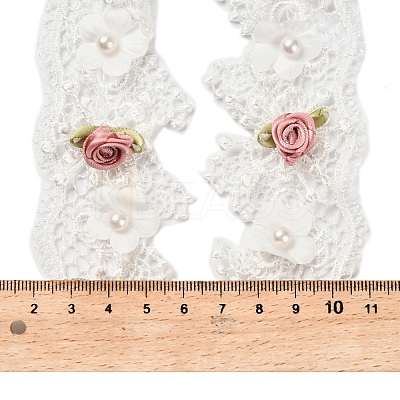 Polyester Flower Lace Ribbon OCOR-XCP0002-59-1