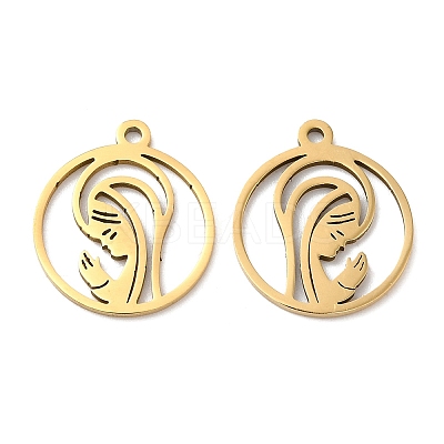 201 Stainless Steel Pendants STAS-A084-01G-1