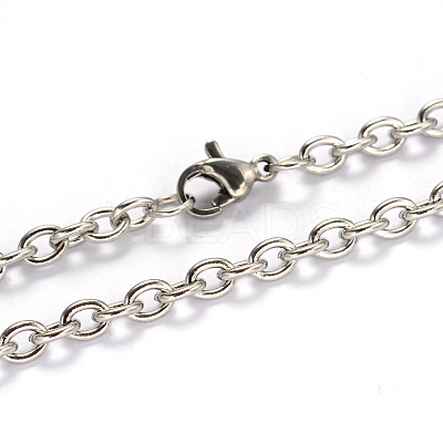 Tarnish Resistant 201 Stainless Steel Cable Chains Necklaces NJEW-L416-01-1