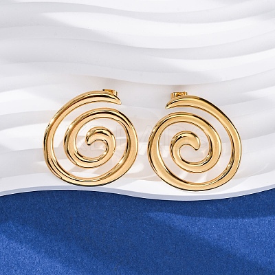 304 Stainless Steel Stud Earrings EJEW-F357-01G-01-1