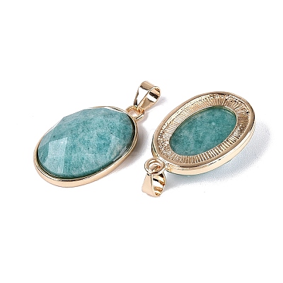 Natural Amazonite Pendants G-Q606-92G-05-1