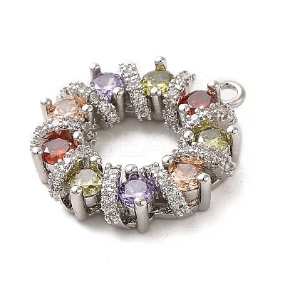 Brass Cubic Zirconia Pendants KK-M275-63P-1