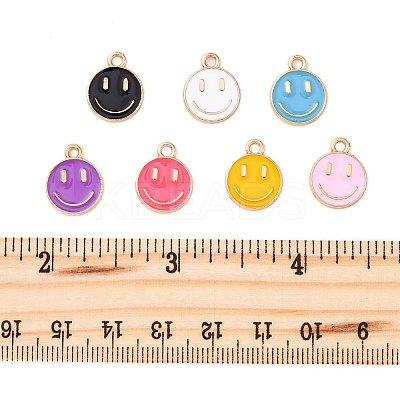 28Pcs 7 Colors Alloy Enamel Charms ENAM-FP0001-66-1
