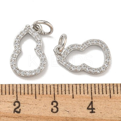 Brass Micro Pave Cubic Zirconia Pendants KK-L075-015P-1