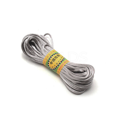 Polyester Satin Rattail Cord OCOR-WH0066-43E-1