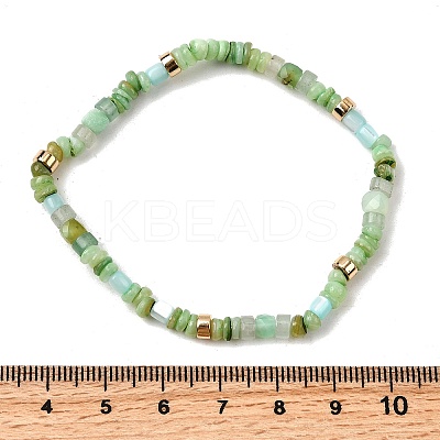 Natural Amazonite & Shell Beads Stretch Bracelets for Women WU5531-4-1