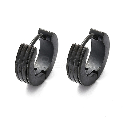 304 Stainless Steel Polishing Effect Hoop Earrings EJEW-M001-40C-EB-1