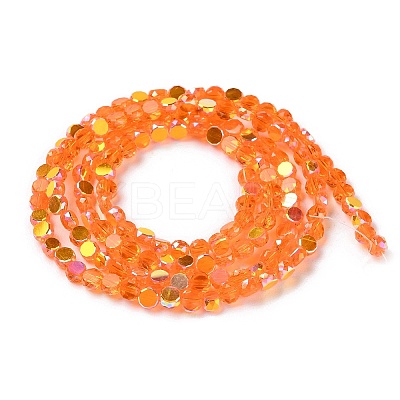 Transparent Electroplate Glass Beads Strands GLAA-Q099-A01-06-1