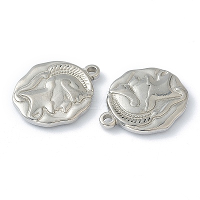 Non-Tarnish 304 Stainless Steel Pendants LS-STAS-O145-02P-1
