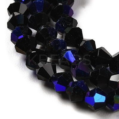 Opaque Solid Color Electroplate Glass Beads Strands EGLA-A039-P2mm-L17-1
