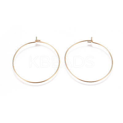 304 Stainless Steel Hoop Earrings Findings STAS-I120-60D-G-1