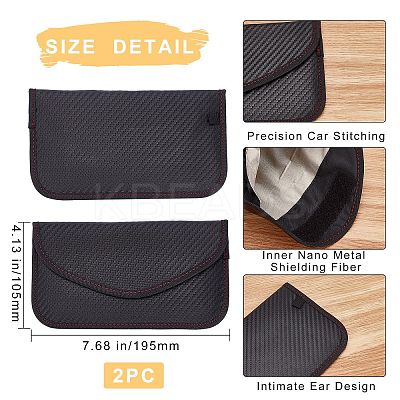 Carbon Fiber Key Car Wallets Car Bag Key Purse Pouch AJEW-WH0029-37-1