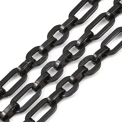201 Stainless Steel Oval Link Chains CHS-F024-02B-EB-1