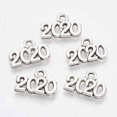 Tibetan Style Alloy Charms TIBE-T010-35AS-RS-1