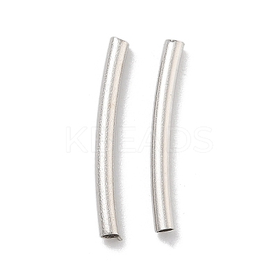 Brass Curved Tube Beads KK-B120-04F-P-1
