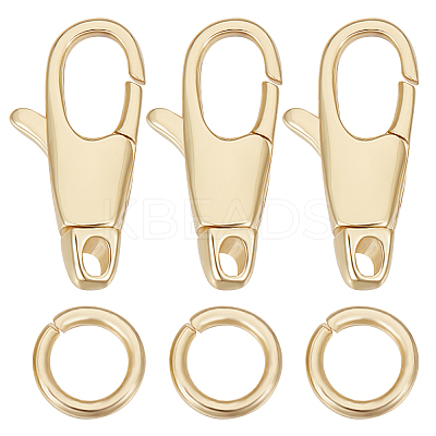 6Pcs Brass Swivel Lobster Claw Clasps DIY-BBC0001-53-1