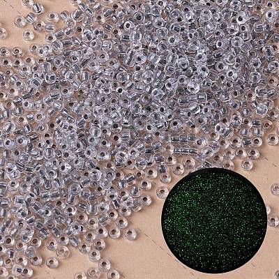 100G Luminous Transparent Glass Beads GLAA-WH0039-06P-1