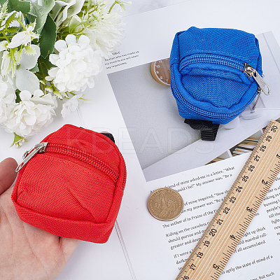 6Pcs 6 Colors Casual Mini Cloth Doll Backpack AJEW-GF0008-36A-1