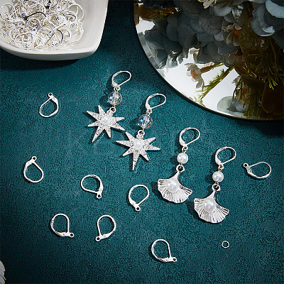 60Pcs Brass Leverback Earring Findings KK-CN0003-06-1