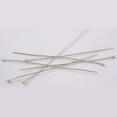 Platinum Plated Jewelry Accessory Brass Ball Head Pins X-RP0.5x20mm-1
