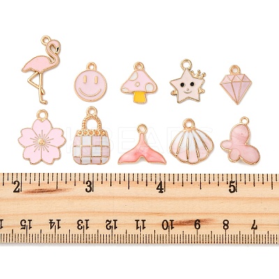 20Pcs 10 Styles Alloy Enamel Pendants ENAM-FP0002-55-1