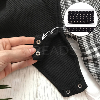 5 Yards 201 Stainless Steel Snap Button Tape OCOR-WH0078-190B-01P-1