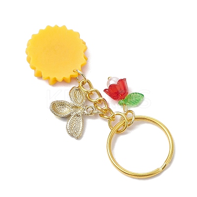 Acrylic Alloy Enamel Keychains KEYC-JKC01166-1
