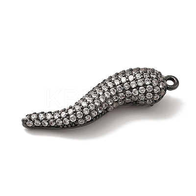 Rack Plating Brass Micro Pave Cubic Zirconia Pendant KK-A229-03G-B-1