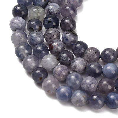 Natural Iolite Beads Strands X-G-G300-A04-6mm-1