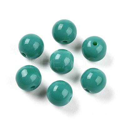 Opaque Solid Color Glass Beads GLAA-N007-8mm-A09-1